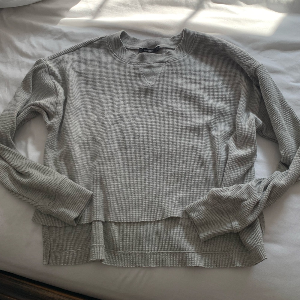 Cropped waffle top